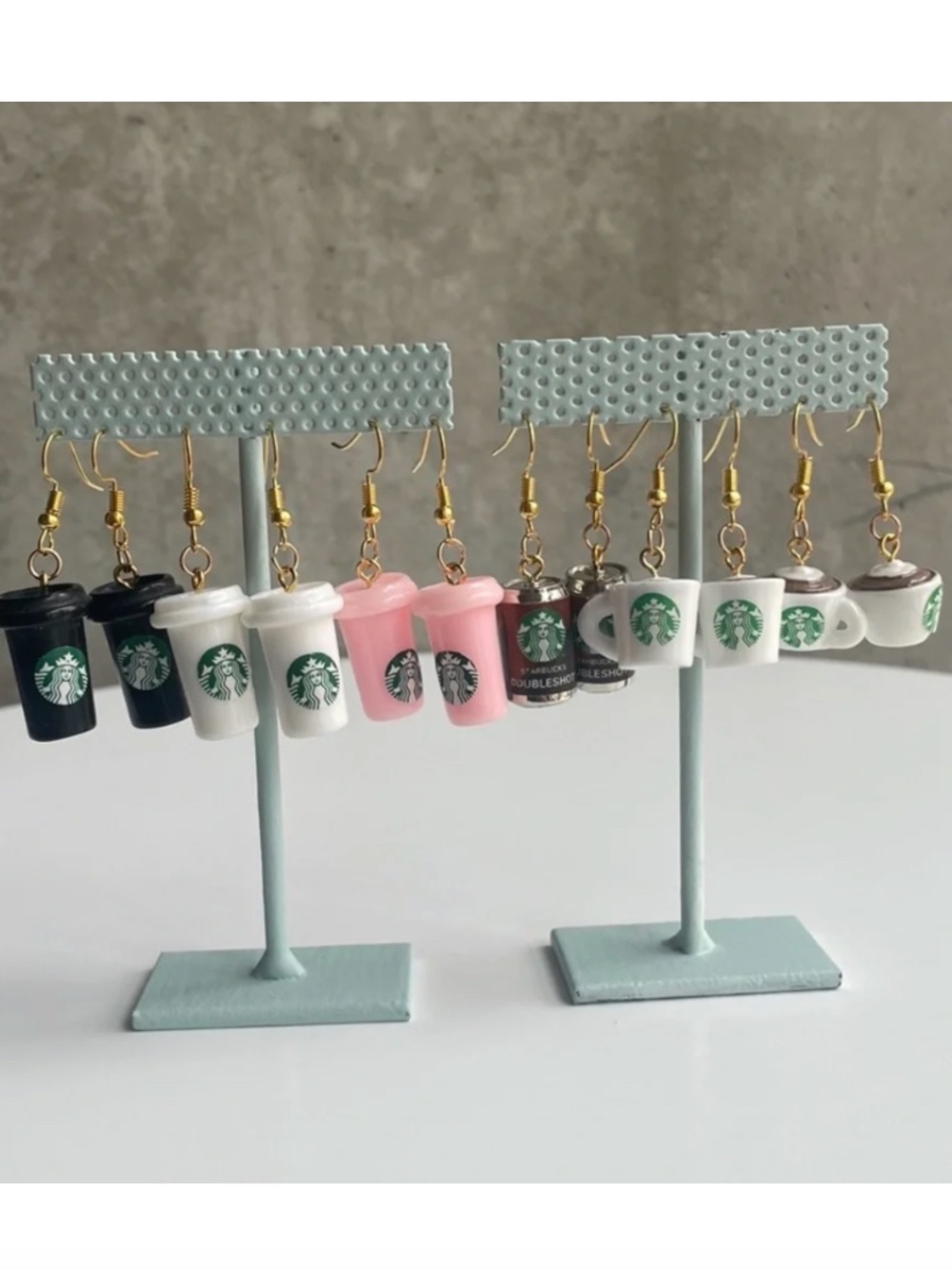 Starbucks Cup Inspired Drop Dangle Earrings